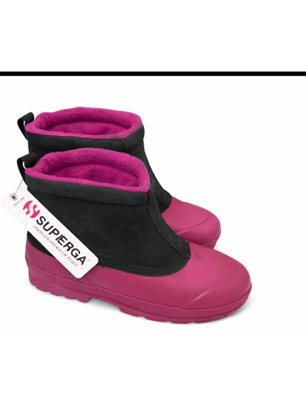 Women's Superga Winter & Rain Boots Size 8 Pink Black